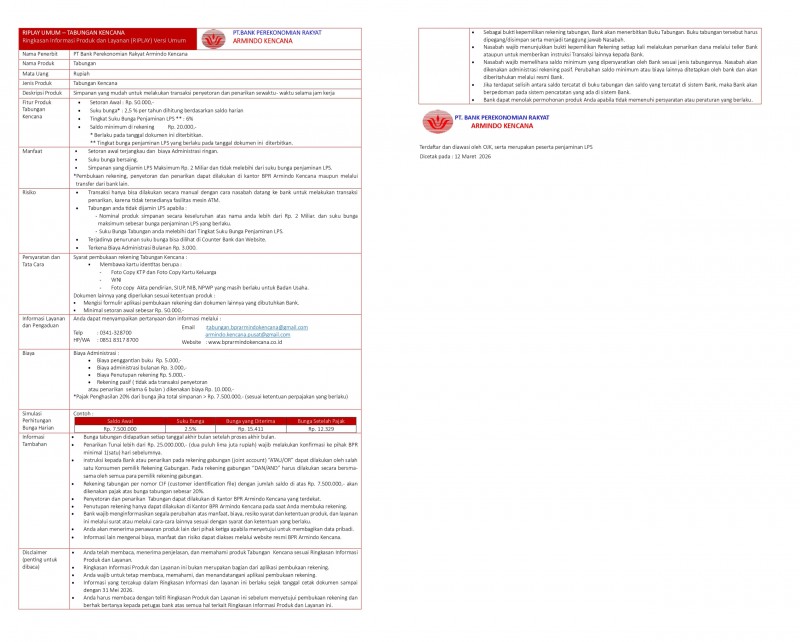 RIPLAY UMUM TABUNGAN KENCANA